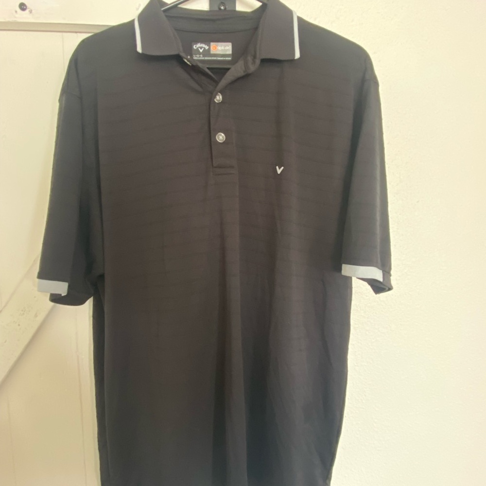Men’s black Callaway golf shirt, NWOT, smoke free home.